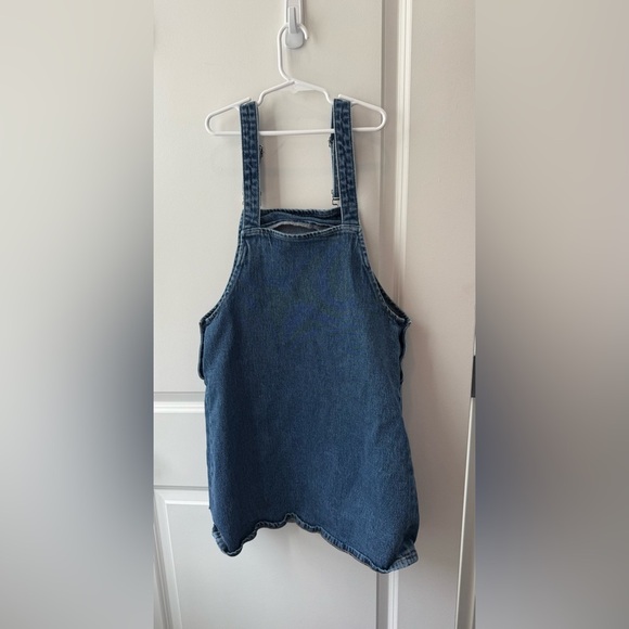 & Other Stories Blue Denim Staple Pinafore Dungaree Mini Dress Size 4 - Picture 6 of 8